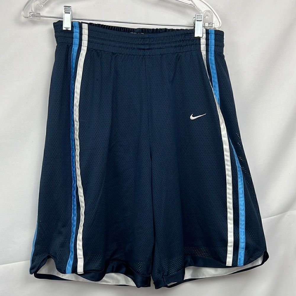 Nike Men’s Blue and White Reversible Basketball Shorts size large EUC